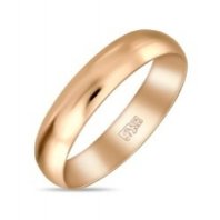 Обручальное кольцо R01-R-040-185-М13099 из красного золота, гладкое