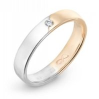 Обручальное кольцо R01-WED-00016-М13106 комбинированное, гладкое
