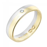 Обручальное кольцо R01-WED-00020-М13108 комбинированное, гладкое