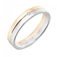 Обручальное кольцо R01-WED-00024-М13111 комбинированное, гладкое